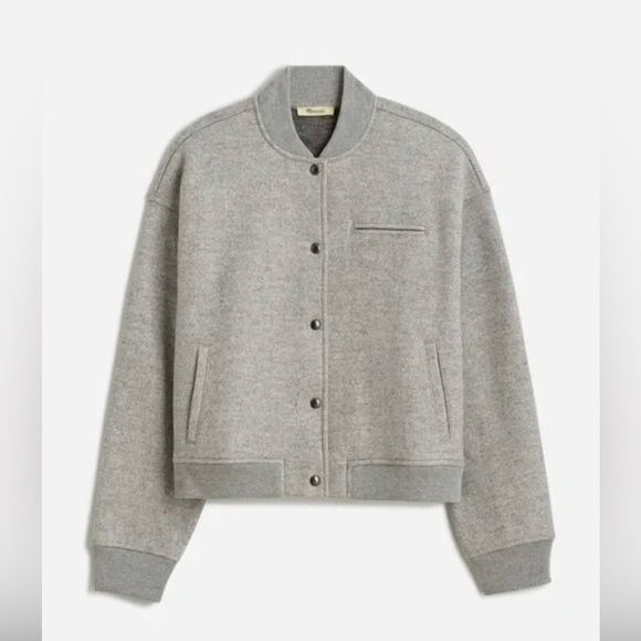Madewell Gray Bomber Jacket for Women - Picture 10 of 11